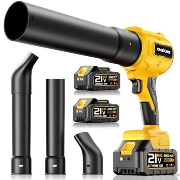 cordless leaf blower with batteries