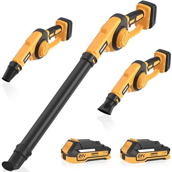 ework 20v blower with batteries