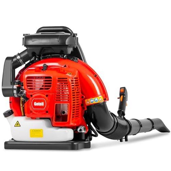 getell 63cc gas backpack leaf blower